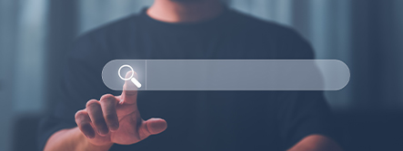 Digital Marketer pointing search bar feature